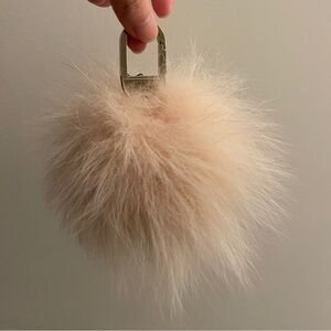 Yves Salomon Pom Pom Real Fur Keychain Bag Charm